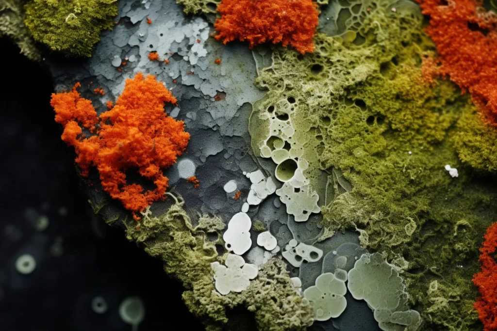 a close up of a green and orange substance / What Is Red Mold? A Complete Guide / Understanding Red Mold / Common Places Where Red Mold Grows / Why Does Red Mold Form? / Why People Worry About Red Mold / Health Risks and Dangers of Red Mold / How Dangerous Is Red Mold Compared to Black Mold? / Who Is Most at Risk from Red Mold? / How to Know If Red Mold Is Making You Sick / How to Identify Red Mold / Can You Clean Red Mold Yourself? / Safety Tips Before Cleaning Red Mold / DIY Cleaning Methods for Small Red Mold Spots / When to Call a Professional / How to Prevent Red Mold / Red Mold vs. Pink Bacteria / What Is Red Mold and Why It Matters / ETA Mold Inspection in Florida