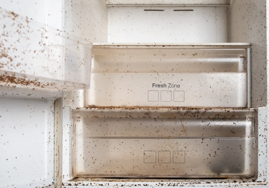 Coastal House Mold 27 dirty refrigerator empty concept of cleaning - Can Mold Grow in the Freezer? - environmental testing agency